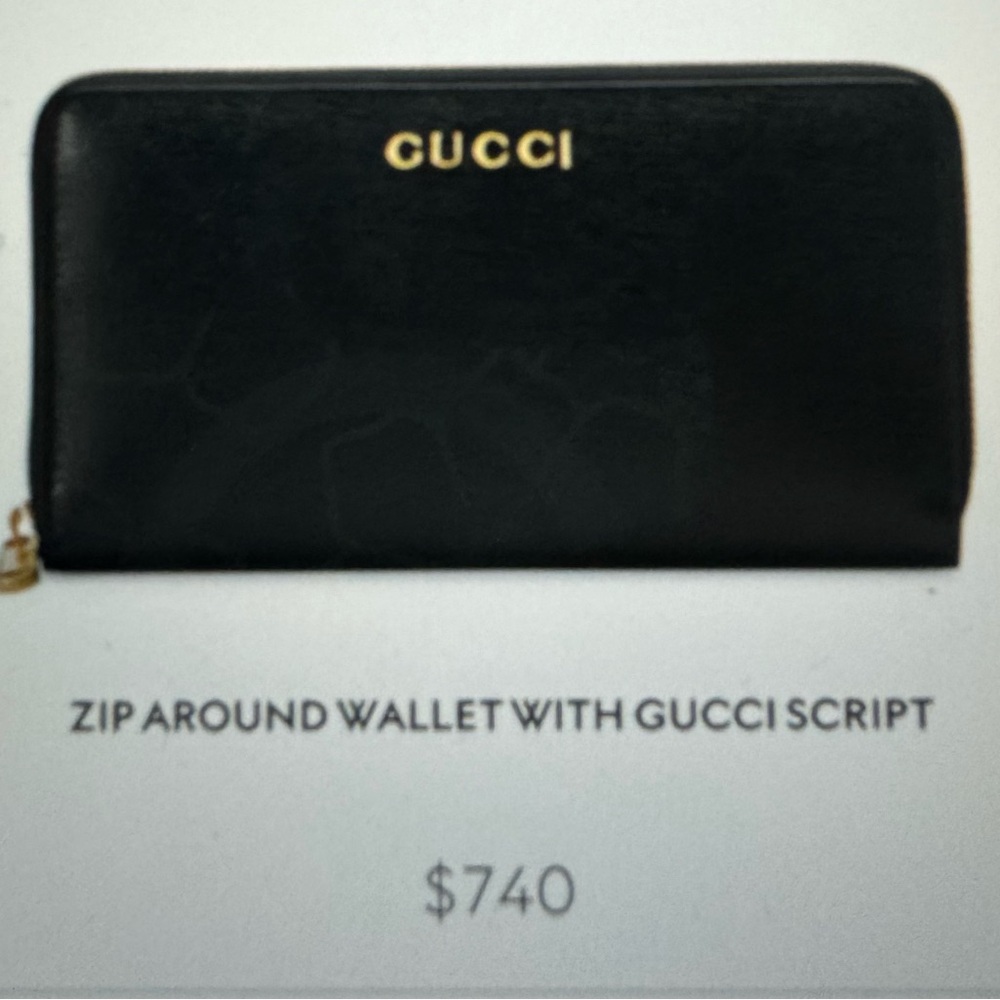 New Gucci Black Wallet $740.00 in store. B
